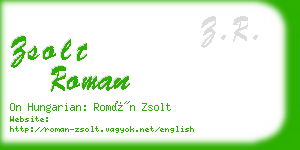 zsolt roman business card